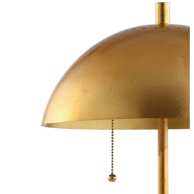 20.7&#34; Metal Dome Table Lamp with Marble Base (Includes LED Light Bulb) Gold/White - Jonathan Y, 5 of 7