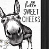 HomeRoots Hello Sweet Cheeks Donkey Black Framed Print Bathroom Wall Art - 4 of 4