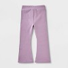 Toddler Girls' 2pk Adaptive Flare Ribbed Leggings - Cat & Jack™ Red/Purple - 2 of 3