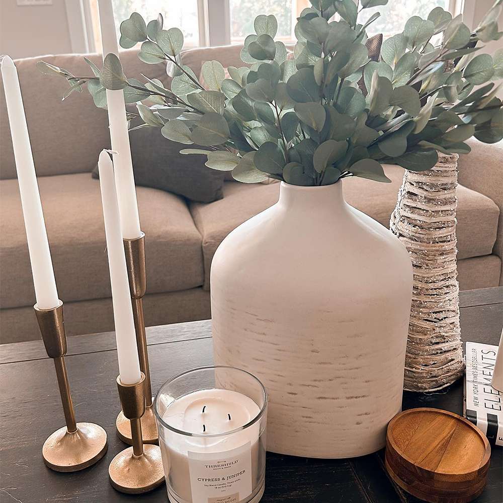 user image by @comes.highly.recommended, Distressed Ceramic Vase Natural White - Hearth & Hand™ with Magnolia