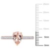 Everly Jewelry – 10K Pink Gold 7/8 TGW Morganite and Diamond Fashion Ring - 2 of 4