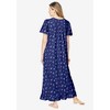 Dreams & Co. Plus Size Petite Long Floral Print Cotton Gown - 3 of 4