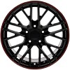 OE Wheels LLC CV08B-18085-5475-56BR Black Wheel Painted (18 x 8.5 inches /5 x 120 mm, 56 mm Offset) - 2 of 4