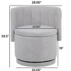 TOAOTBNBO Oversized Swivel Accent Chair with Ergonomic Rounded Armrests, Barrel Chair with Plush Cushion Single Sofa Chair for Hotel - 3 of 4