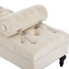 Okak Modern Velvet Button-Tufted Ottoman Bench with Detachable Pillows,Upholstered Ottoman Stool for Bedroom,Entryway - 4 of 4