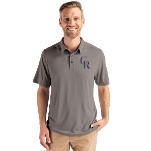Colorado Rockies Cutter & Buck Coastline Epic Comfort Recycled Mens Polo - 1 of 1
