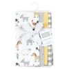 Hudson Baby Cotton Flannel Burp Cloths, Cute Farm 4-Pack, One Size - 2 of 4