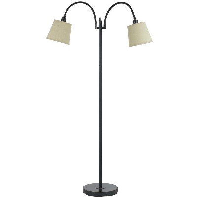 Cal Lighting 40W X 2 Gail Metal Lp W/Goose Neck - Dark Bronze