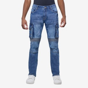 RAW X Men's Multi Cargo Pocket Denim Pants - 1 of 4