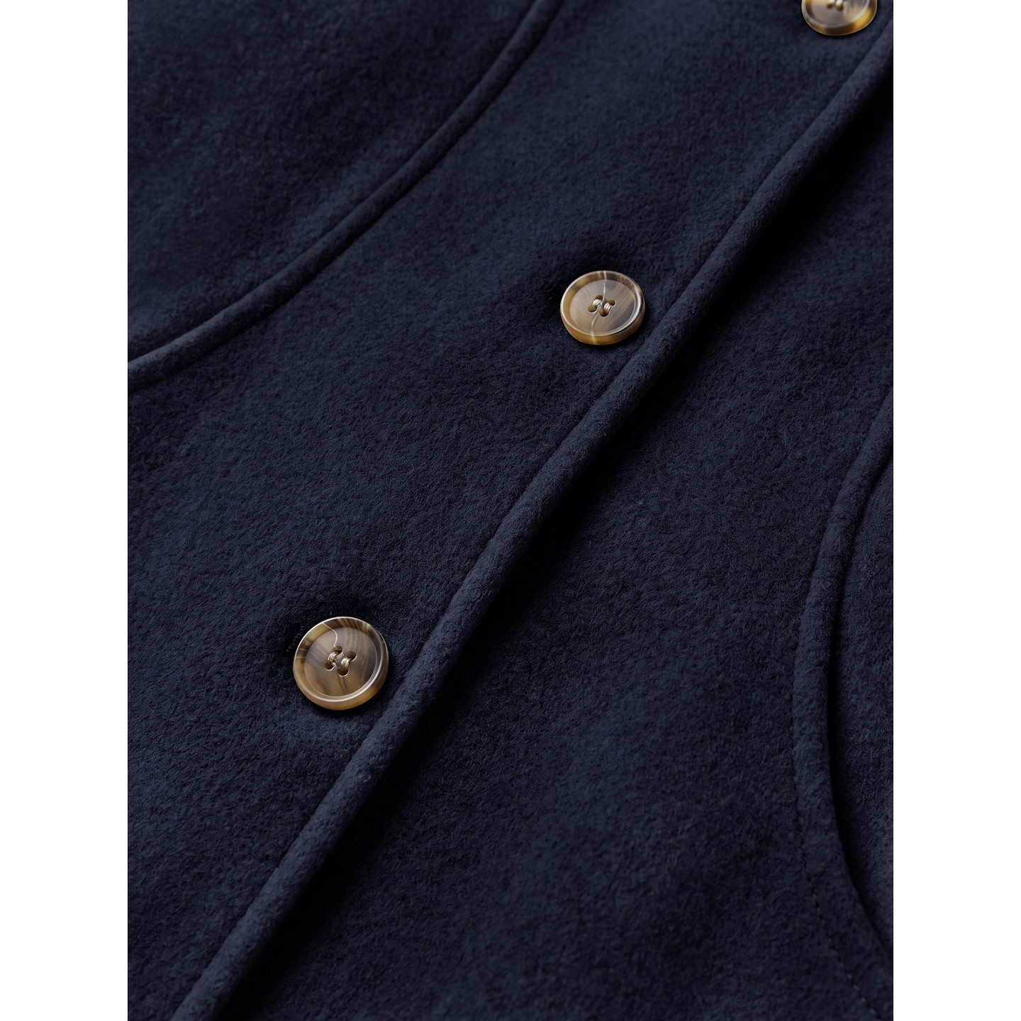 Куртка INSPIRE CHIC Lapel Single-Breasted Dress Coat Mid-Length Winter Outerwear 5-12 Years Small Dark Blue для девочек, цвет: Тёмный синий — фото 5