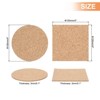 Unique Bargains Durable Sturdy Absorbent Flexible Wooden Cork Coaster Brown - 2 of 4