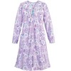 Collections Etc Zip Front Soft Paisley Robe - 2 of 4