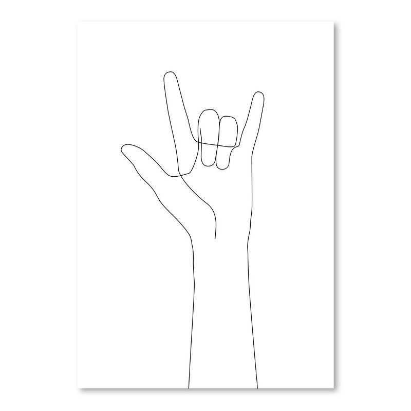Americanflat Minimalist Love Hand Gesture By Explicit Design Poster Art Print, 1 of 9