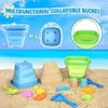 Beach Toys, 31Pcs Sand Set with 2 Vehicles, 2 Buckets, Molds, Shovel, Mesh Bag - 3 of 4