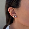 Adornia 14k Gold Plated Ball, Solitaire, and Freshwater Pearl Stud Earring Set - 2 of 4