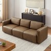 Art Leon Luxury Genuine Leather 3-Seater Modular Sectional Sofa Couch - 2 of 4