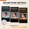 Angel Sar Lighted Makeup Mirror, 31.5x21.7 Inch Vanity Mirror with 3 Color Lights, USB Port, Wall Mount & Desktop - 4 of 4