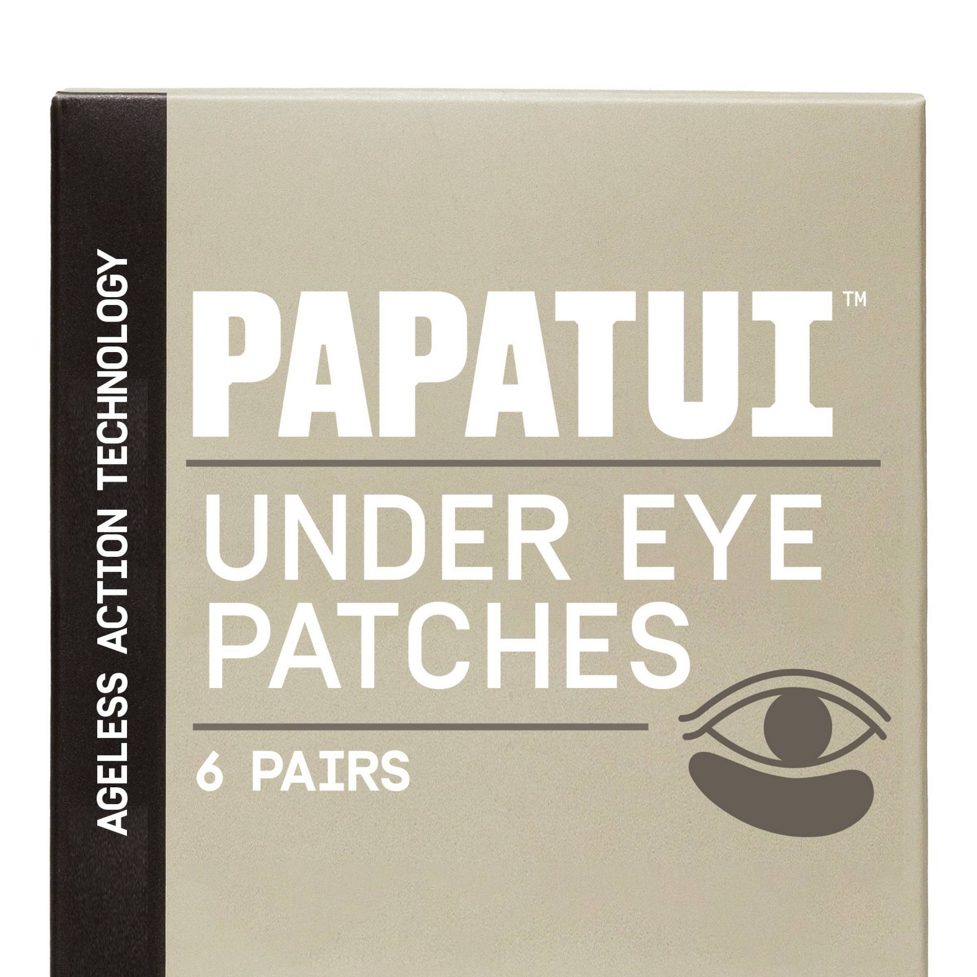 Papatui Men's Paraben-Free Niacinamide, Hyaluronic Acid and Caffeine Under Eye Patches - Unscented - 6 Pairs