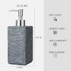LunaLulinlk Soap Dispenser with Pump, [10.15 oz] Resin with shale Finish, Refillable Liquid - Grey - 3 of 4
