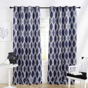 Exclusive Home Alfie Room Darkening Blackout Grommet Top Curtain Panel Pair, 52"x84", Black Pearl, Set of 2