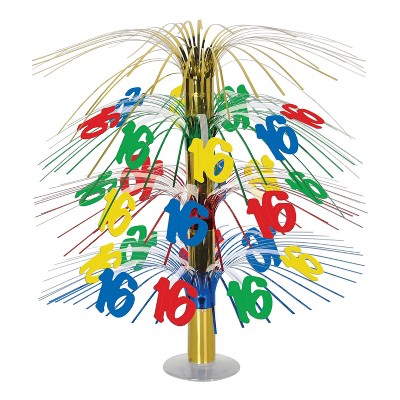 Beistle - Centrotavola A Cascata Per Compleanno 65 Anni - Multicolore