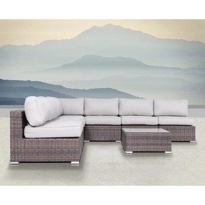 Sapphtopaz Outdoor Patio Furniture Set Wicker Woven Outdoor Couch Chairs with Cushions and Coffee Table Sofa Set for Patio, Garden