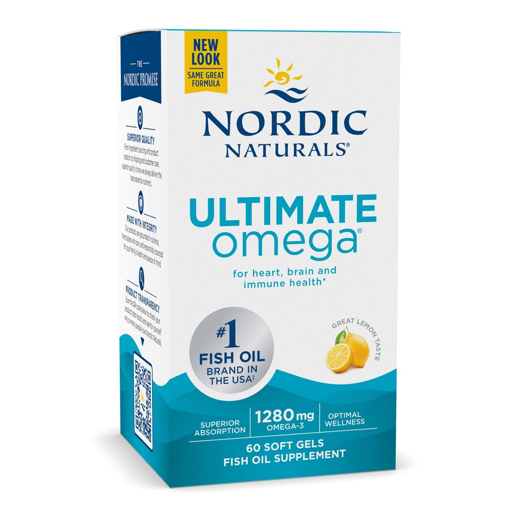 Photos - Vitamins & Minerals Nordic Naturals Ultimate Omega 3 Fish Oil Supplement Softgels - 60ct 