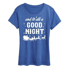 Women's - Instant Message - And To All A Good Night Christmas Short Sleeve Graphic T-Shirt - 1 of 4