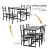 KTMBDW Dining Table Set for 4, 5-Piece Farmhouse Dining Set with 4 Chairs, Mid-Century Modern Dining Table Set for Kitchen, Dining Room - 4 of 4