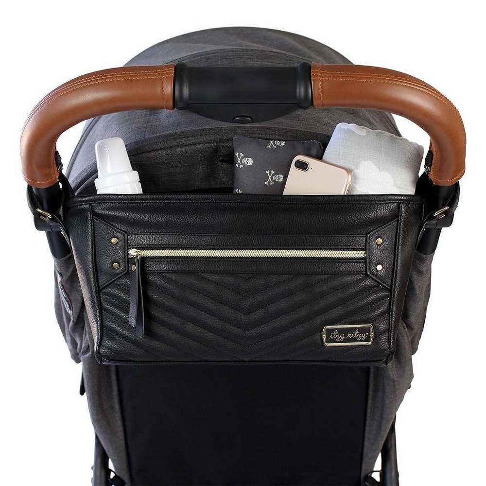 Itzy Ritzy Stroller Caddy - Black: Compatible With Most Strollers, Organizers