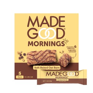 MadeGood Morning Chocolate Chip Bars - 5ct/4.25oz - 1 of 4