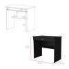 INFURNIC Desks Modern Office Desk with Spacious Drawer and Sturdy Two Leg Design for Organized Workspace, Black, 19.6"*31.5"*29" - 4 of 4