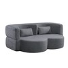 Zeus & Ruta Versatile Foldable Loveseat Sofa for Living Room, Office, Apartment, Dorm, RV & Small Spaces - 2 of 4