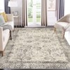 Washable Area Rug Vintage Distressed Rug Non Slip Rug Low Pile Rugs Oriental Floral Throw Rug Foldable Indoor Carpet for Living Room Bedroom Nursery - 3 of 4