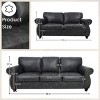 Living Room Furniture Sets,Mid-Century Vintage Sofa Couches with Rivet Design - 4 of 4