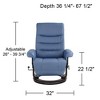 BenchMaster Peregrine Ocean Faux Leather Adjustable Swivel Recliner - 4 of 4
