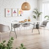 FurnitureR 6FT Folding Table, 72-Inch Plastic Portable Utility Table with Carry Handle, Fold-in-Half Table with Metal Legs for Indoor & Outdoor, - 3 of 4
