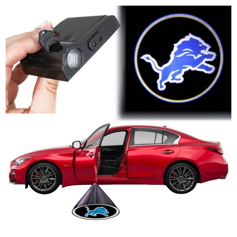 NFL Detroit Lions LED Car Door Light, 1 of 3