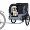 VisioGear Large Folding Bike Stroller for Dogs, 120LB Capacity Pet Carrier, Black & Gray, 49.21"*26.77"*36.22" - 4 of 4