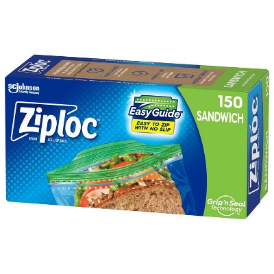 Ziploc Sandwich Bags with Grip 'n Seal Technology - 150ct