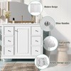 Mshliw 36 Inch Bathroom Vanity with Ceramic Sink, Freestanding Storage Cabinet with 4 Drawers and 1 Door, Solid Wood Frame, Adjustable Shelf - 2 of 4