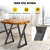 VEVOR Metal Table Legs, 28x18 inch Desk Legs, Set of 2, Heavy Duty Bench Legs, Z Shape Metal Furniture Legs, Wrought Iron Coffee Table Legs, Black - 3 of 4