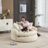 Aukfa 55" Oversized Round Chaise Lounge Chair, Modern Circle/Cloud Sofa Bed, Bean Bag Chair For Living Room - 2 of 4