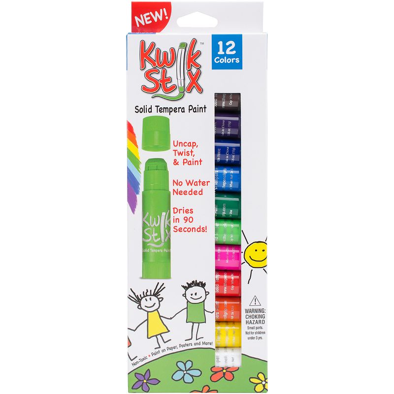 Kwik Stix Solid Tempera Paint Sticks 12/Pkg-Classic Colors, 1 of 4