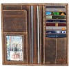 Generic Men's RFID Vintage Look Genuine Leather Long Bifold Wallet Checkbook Wallets - 3 of 4
