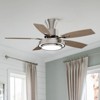 Siljoy Nickel Ceiling Fans with Lights and Remote, 42 Inch Low Profile Ceiling Fan with Quiet Reversible DC Motor - 2 of 4