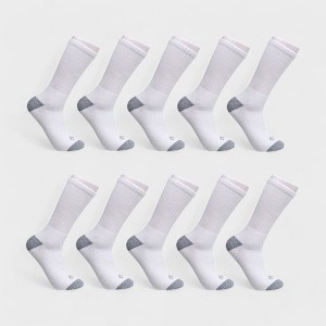 Realtree Men's 10-Pack Crew Socks - Cotton Blend, Full Cushion, Reinforced Heel & Toe - Durable Everyday Comfort (Shoe Size 6-12) - 1 of 4