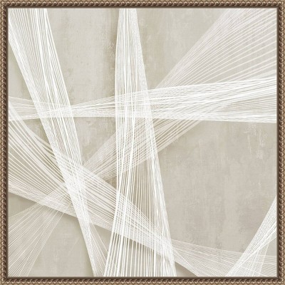 Loomed Symmetry II Abstract Canvas Print with Bronze Frame