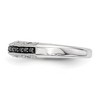 Black Bow Jewelry 1/4 Ctw Black Diamond 3mm Tapered Ring in Sterling Silver - 3 of 4