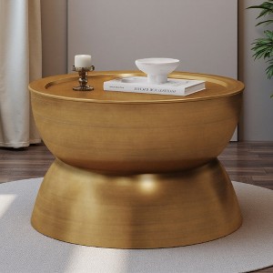 24.25" Iron Hourglass Coffee Table - 1 of 4